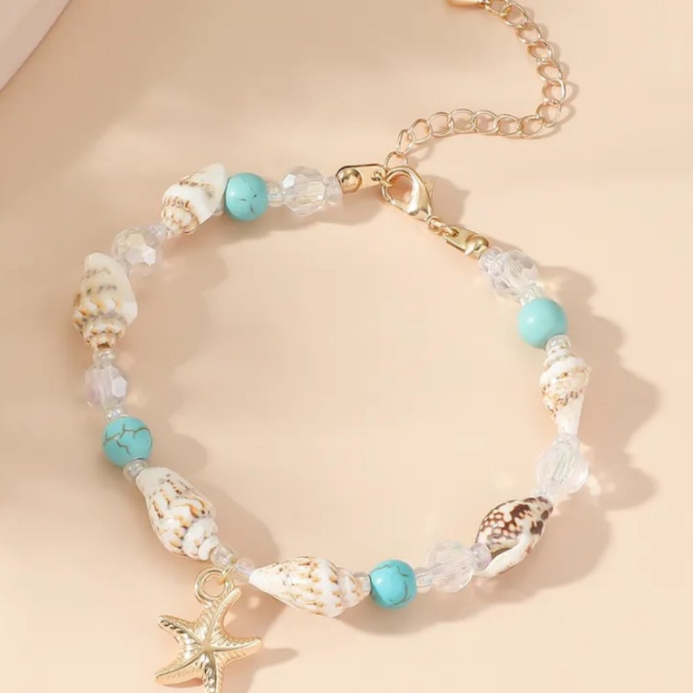 New Beach Starfish Glass Beaded Bracelets